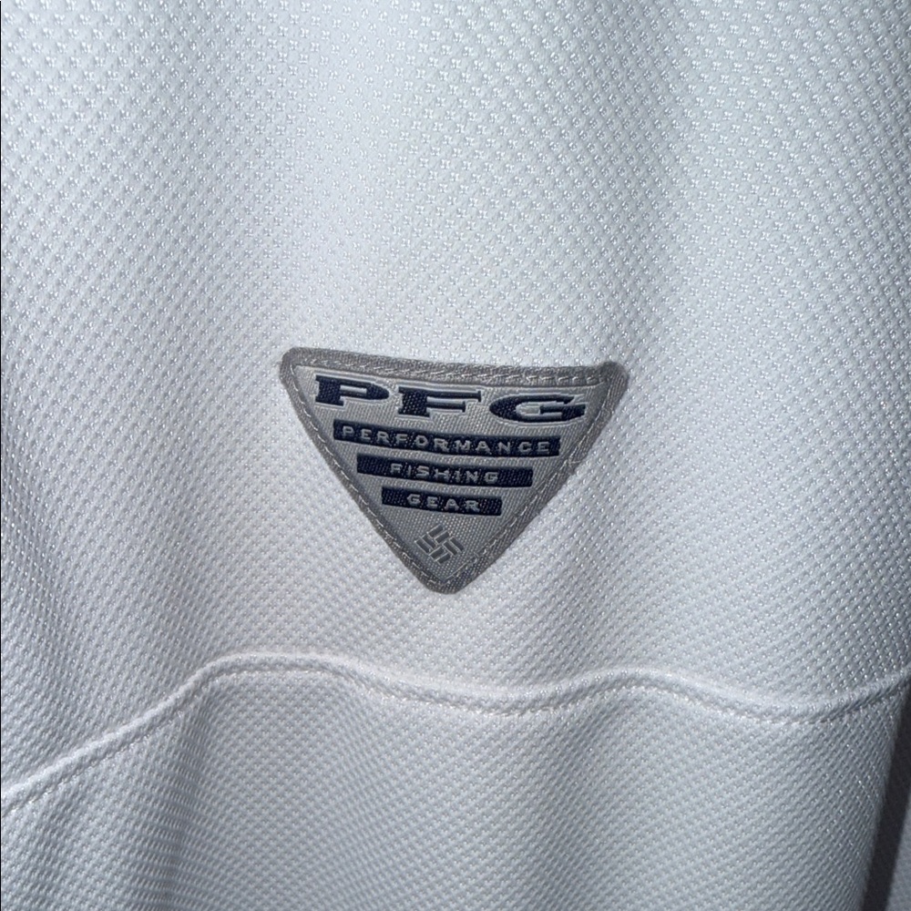 Columbia Men's PFG Perfect Cast Polo Shirt in white 3X - Picture 7 of 8